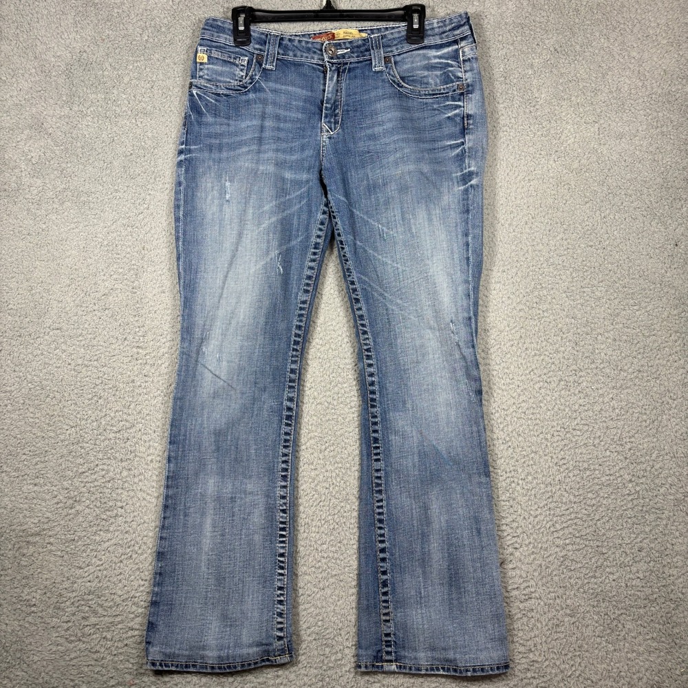 Big Star Jeans Womens 31XL Blue Hazel Curvy Fit Bootcut Flap Pocket Denim